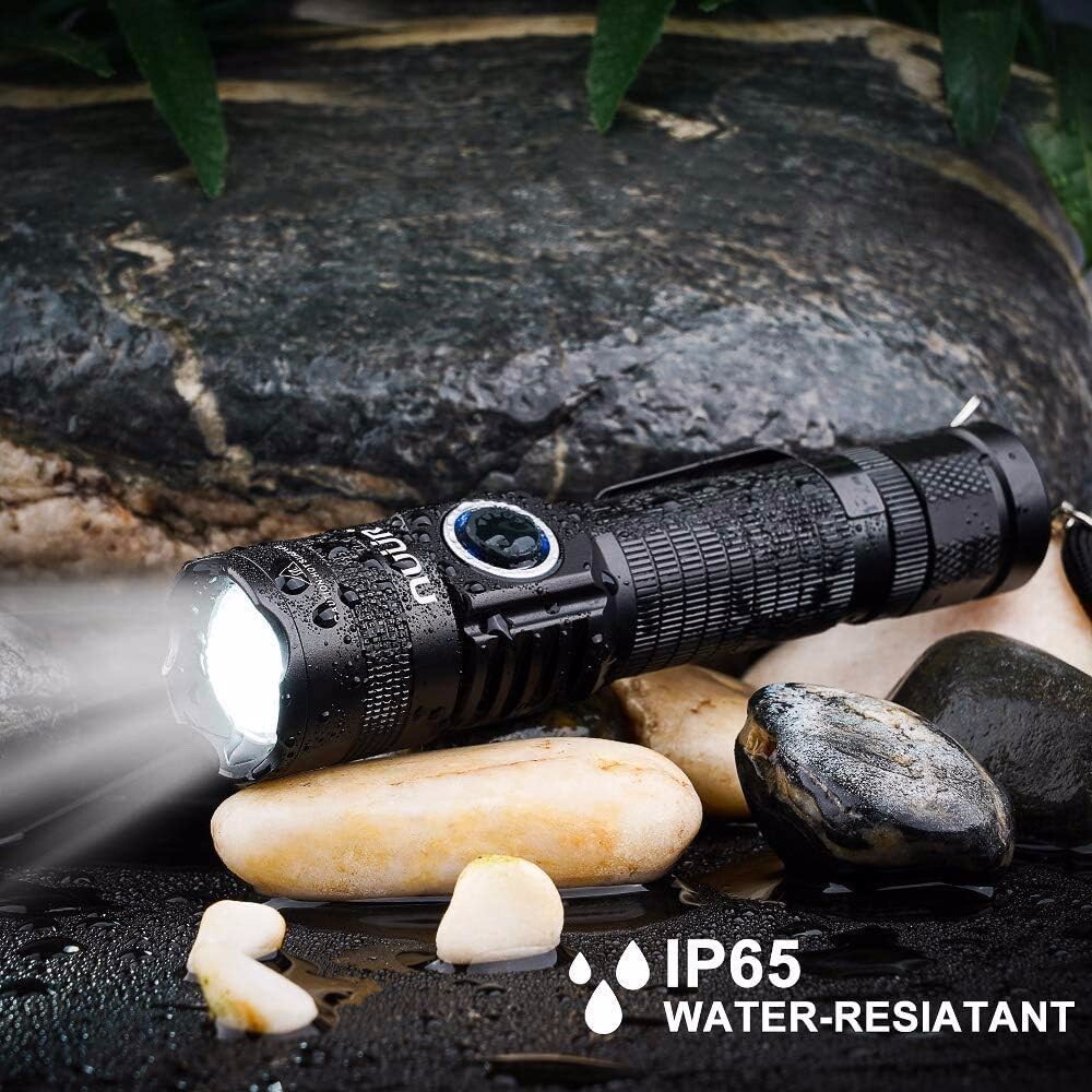 New — NUÜR Tactical LED Torch Flashlight with Picatinny Rail Mount Waterproof