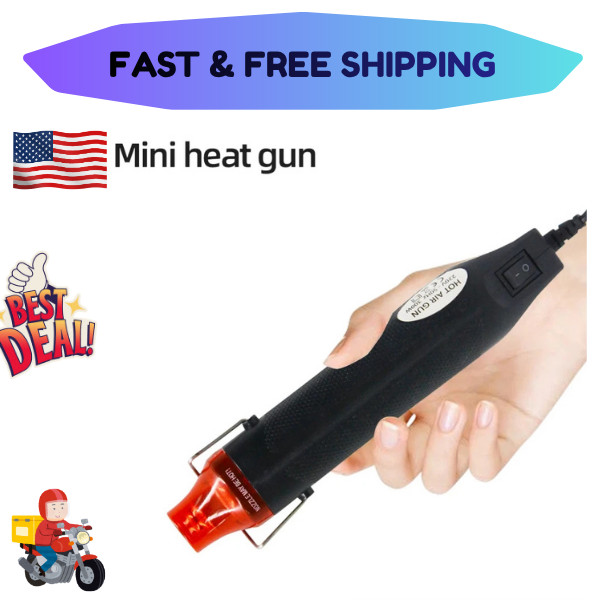 Mini Heat Gun DIY Electric Nozzles Tool Hot Air Gun Embossing Drying Paint USA