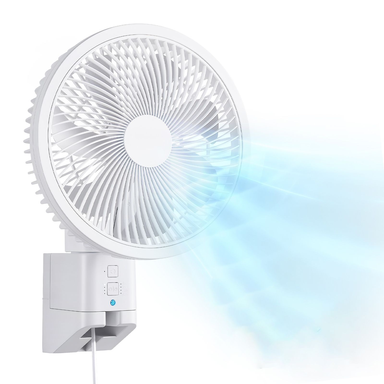 8.5 in Wall Mount Fan, Oscillating Hanging Fan with Remote Control