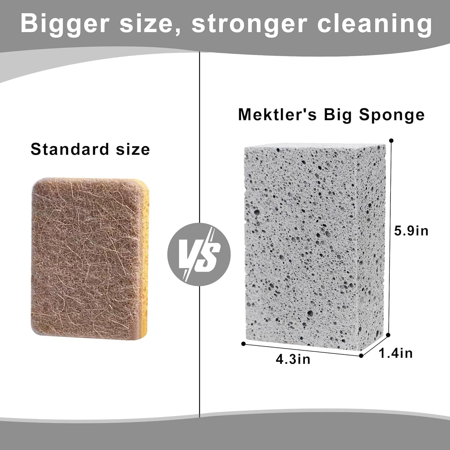Extra Large Dish Sponges Kitchen for Cleaning, Natural Cellulose Sponges Reusabl