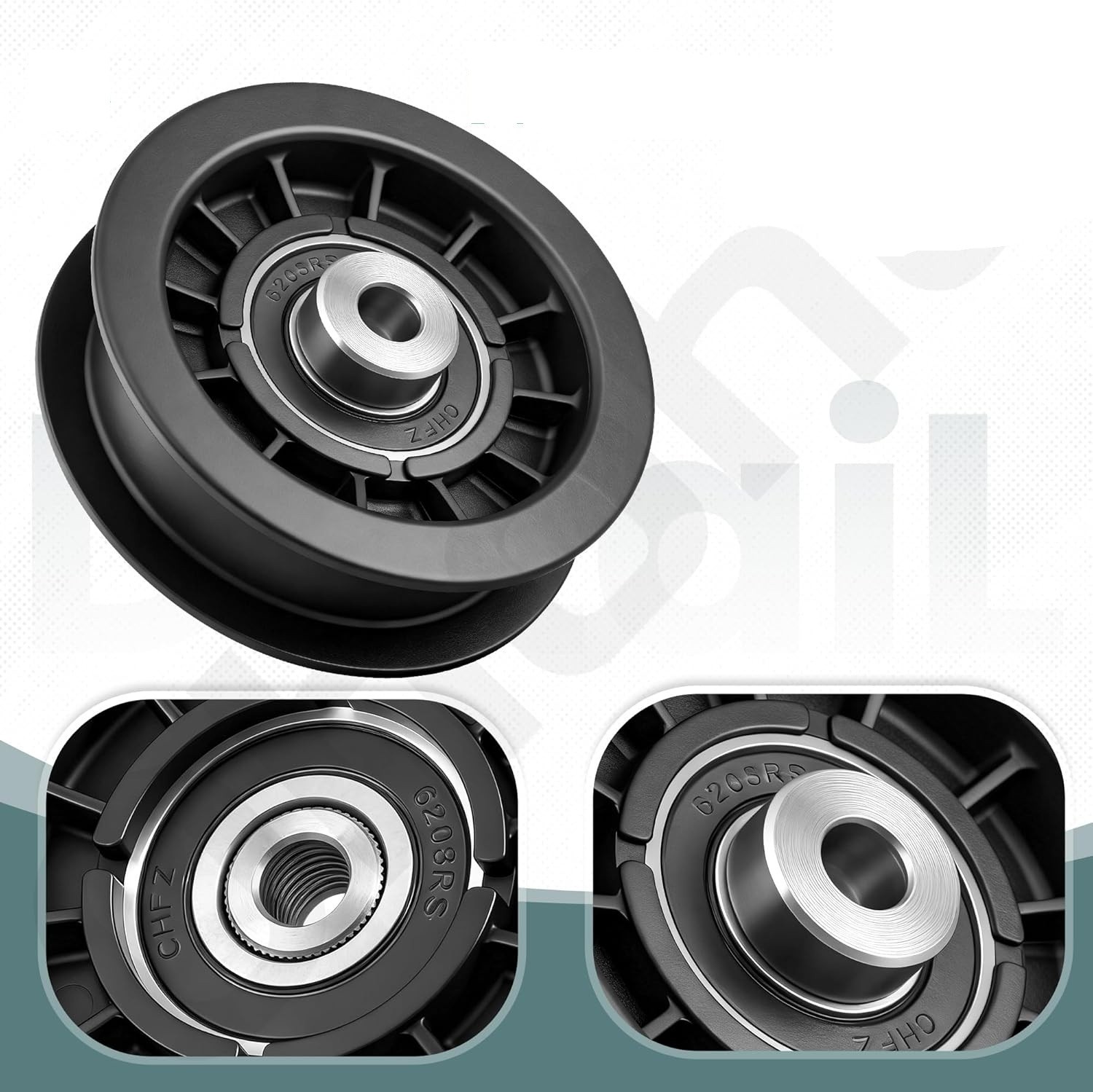 Flat Idler Pulley 54″ For Husqvarna YTH26V54 YTH2754 Z254F Z254i YTH2454 54 Deck