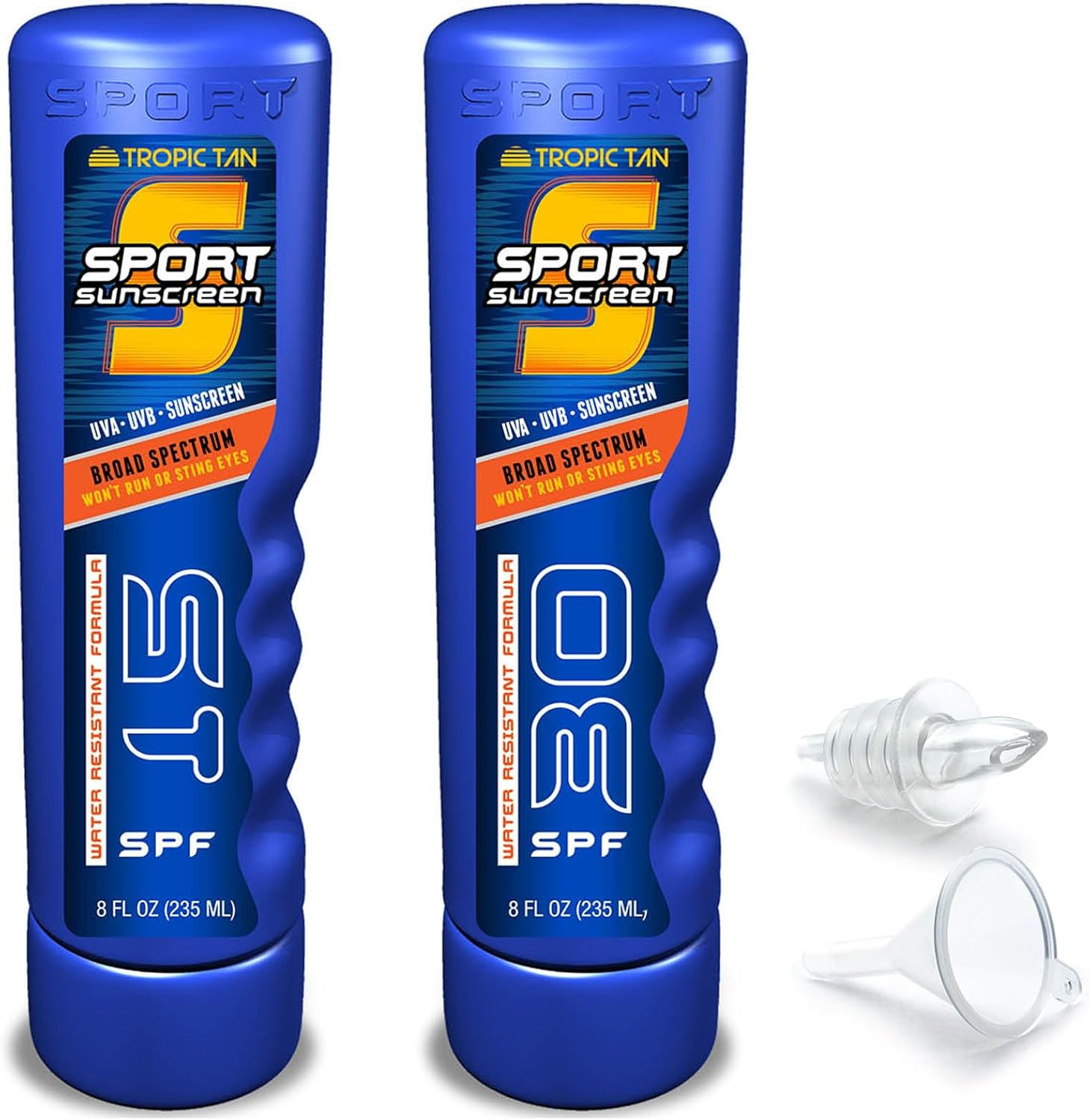 Sport Bottle Sunscreen Flask 2 Pack (16 Oz Total) – Hidden Alcohol Travel Flasks