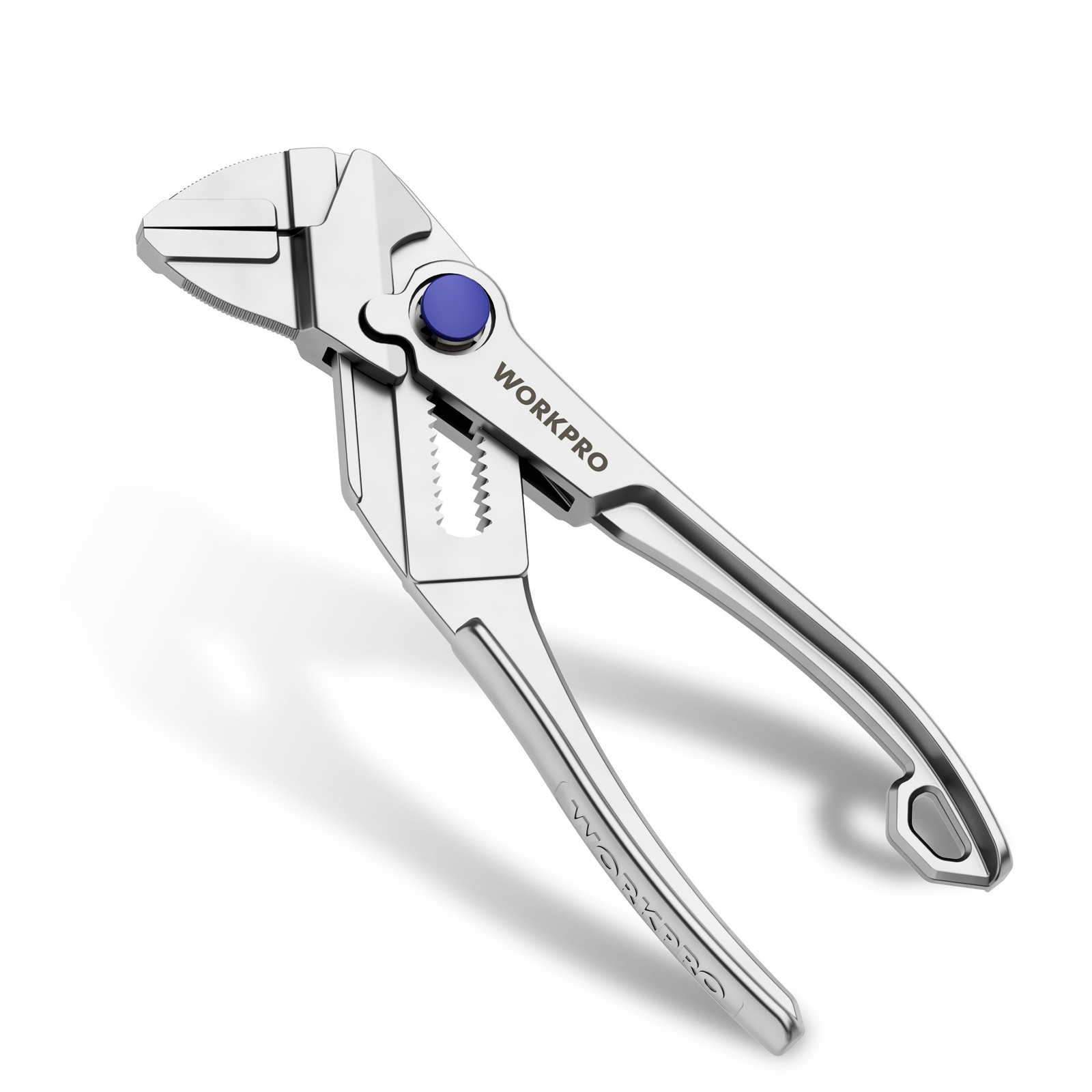 WORKPRO Mini Pliers Wrench 4Inch Smooth Jaw Pliers Alloy Steel Adjustable Wrench