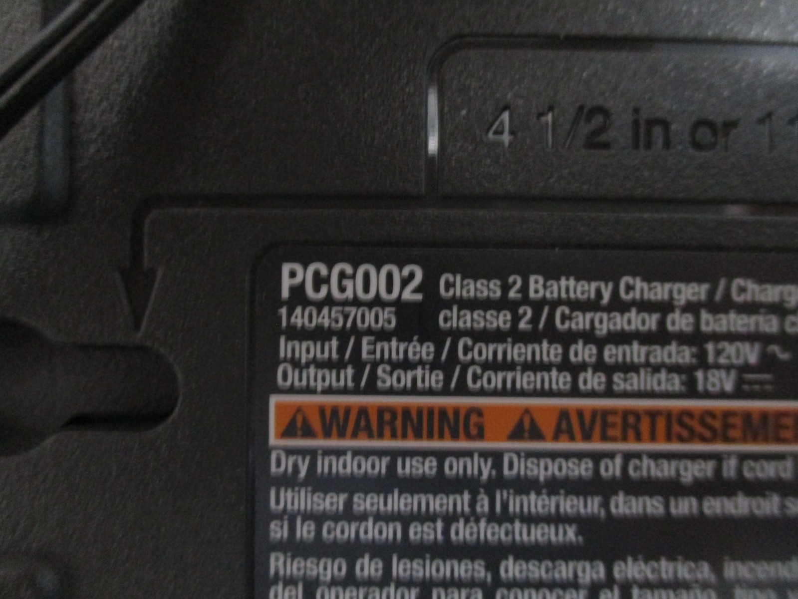 Ryobi PCG002 18V ONE+ Lithium-Ion Battery Charger NO BATTERY