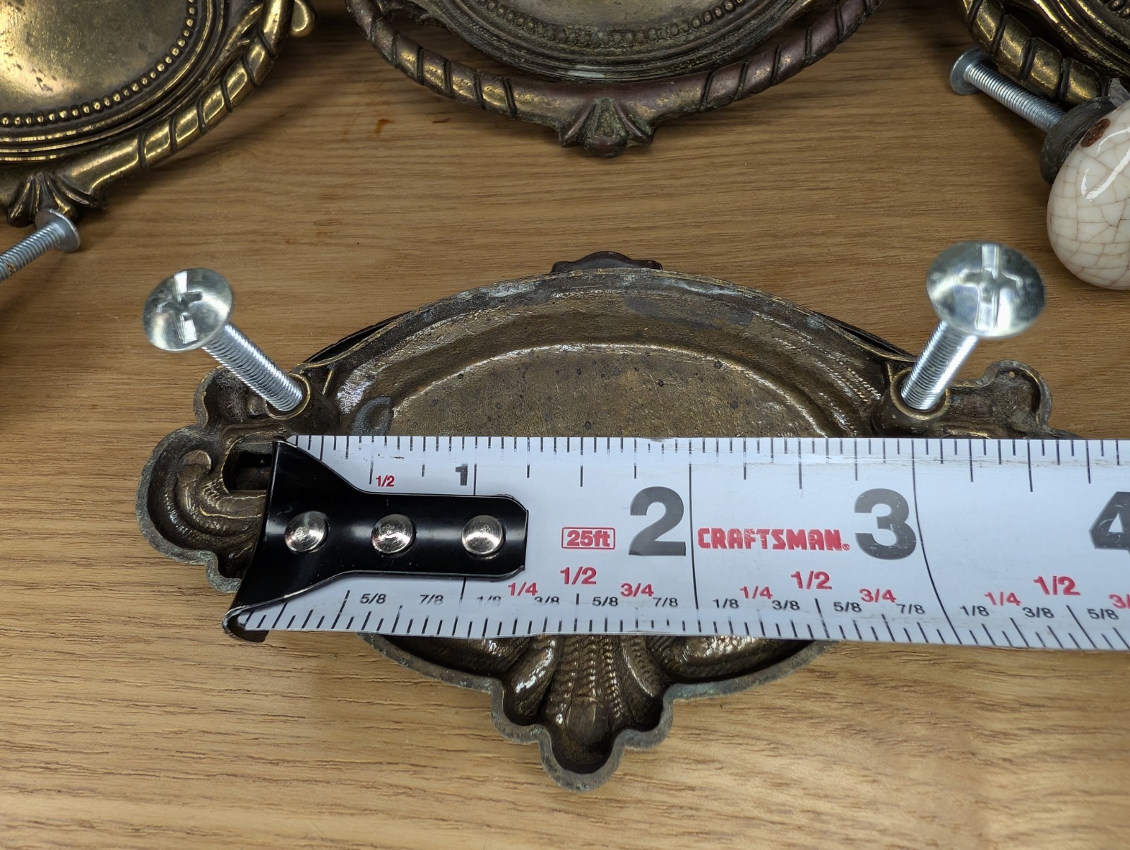 Set 12 Solid Brass Dresser Drawer Hardware Handles Knobs 1987 BPC 21255 WINT. P