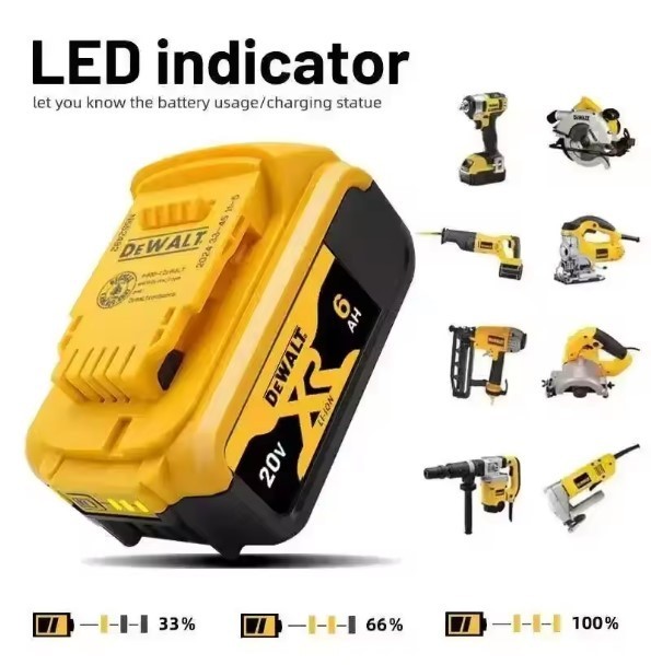 DEWALT Genuine 20V MAX FLEXVOLT 5Ah/6Ah Battery + Charger DCB606 DCB205 DCB206