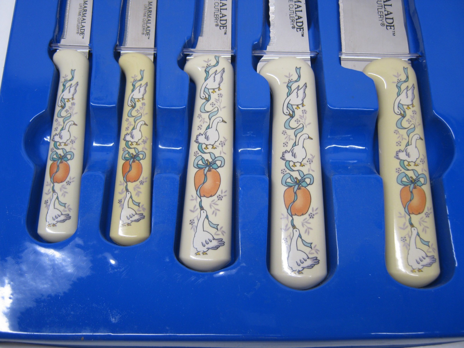 Marmalade Goose Lifetime Cutlery Serrated Chef Knives Set Granny Core w Box
