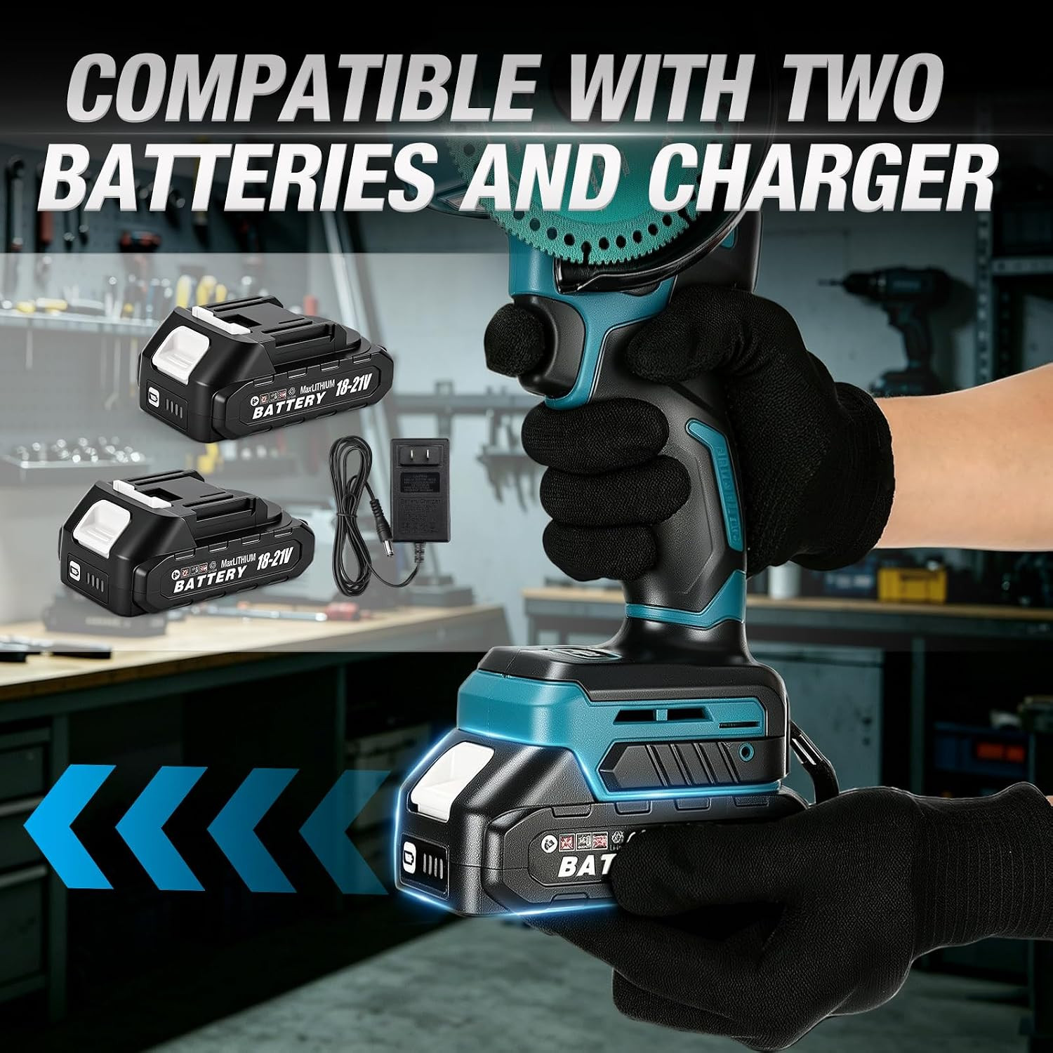 Cordless Cut off Tool with 2 Batteries, 4-Inch 21V Brushless Mini Saw Kit, 3-Spe