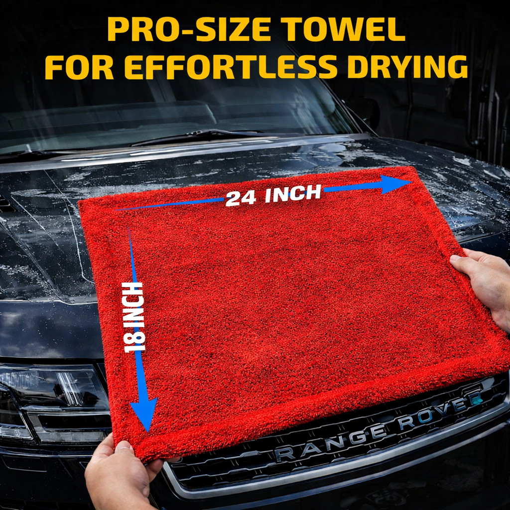 Drying Towel 18×24 Microfiber Ultra-Absorbent,Streak-free Twisted Terry 2 Pack