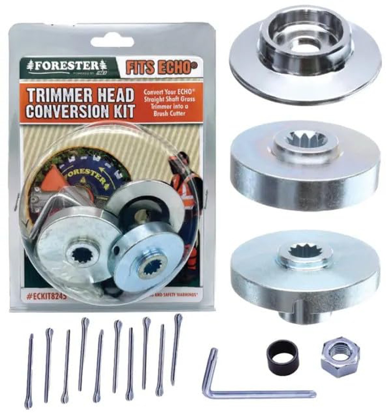 FORESTER Brush Cutter Trimmer Head Conversion Kit Compatible with Echo Models…