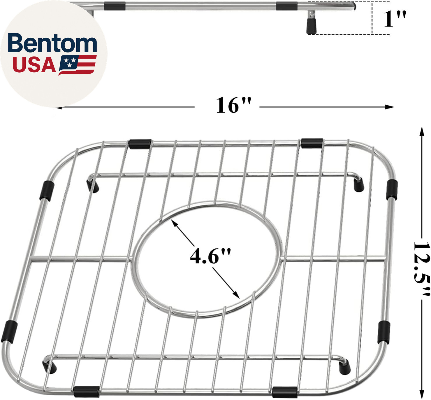 Sink Protectors for Kitchen Sink, Single Bowl Sink Bottom Grid 12.5″X16″X1.25″,