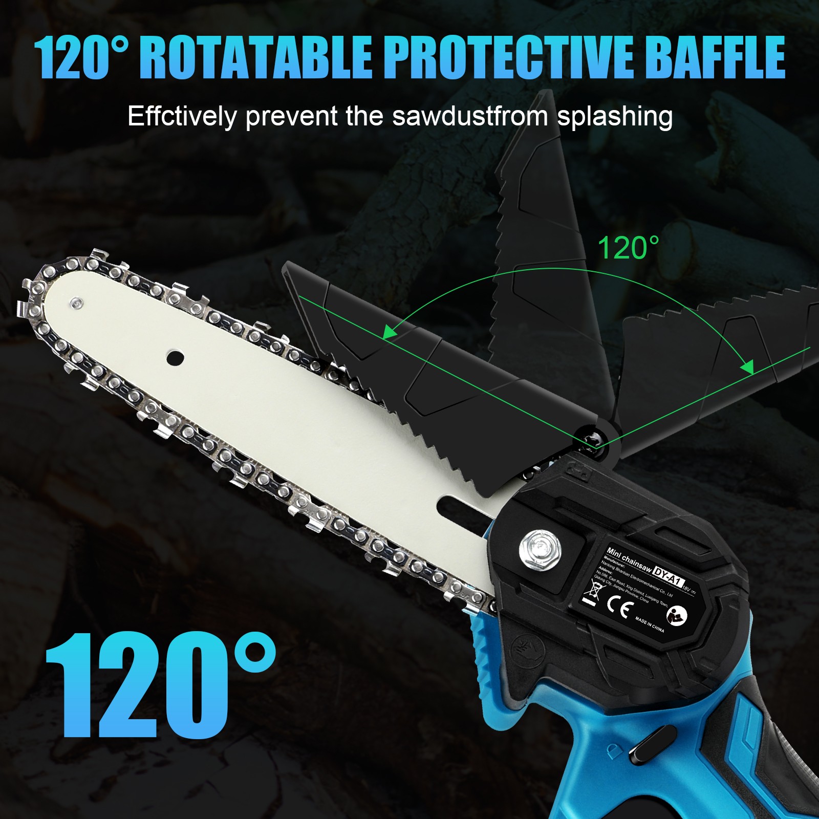 6″ Mini Cordless Electric Chainsaw Handheld w/ 2x 5.5Ah Battery for Makita 18V