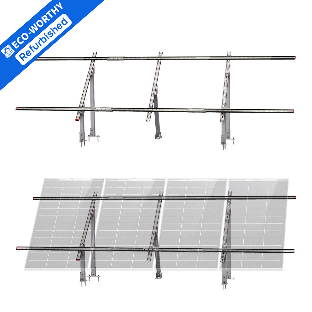 ECO-WORTHY Adjustable Solar Panel Mounting Brackets Kit System for 4PCS Panels