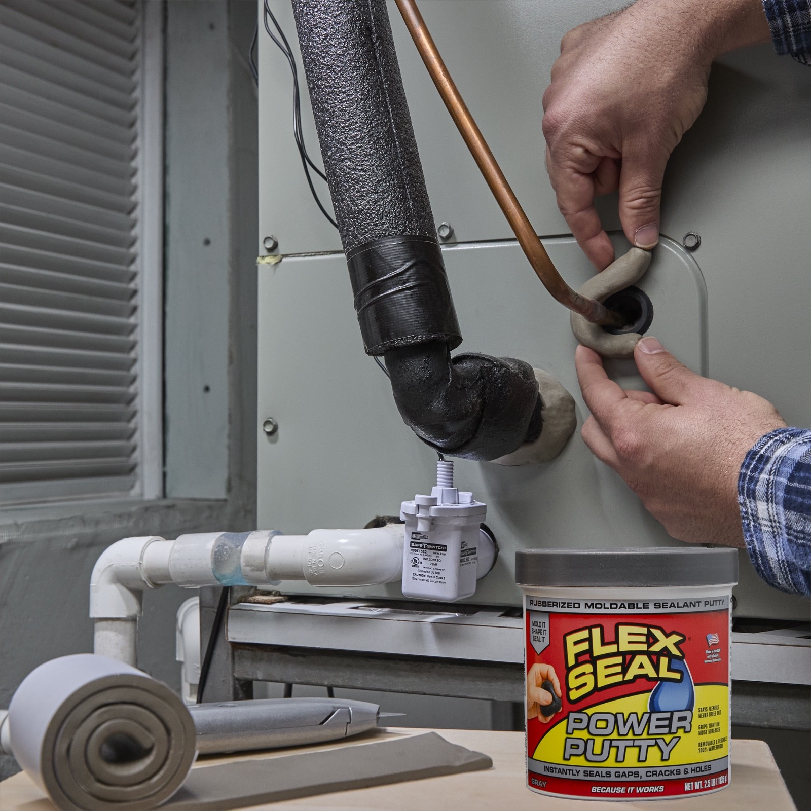 Flex Seal Power Putty Rubberized Moldable Sealant Waterproof Leak Repair