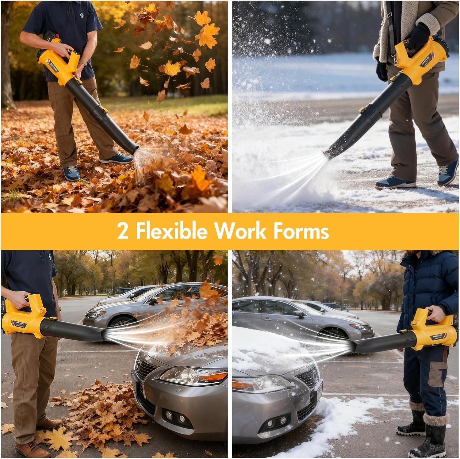 Cordless Leaf Blower 650CFM 280MPH Electric Blower w/ 6.0Ah Battery & Charger