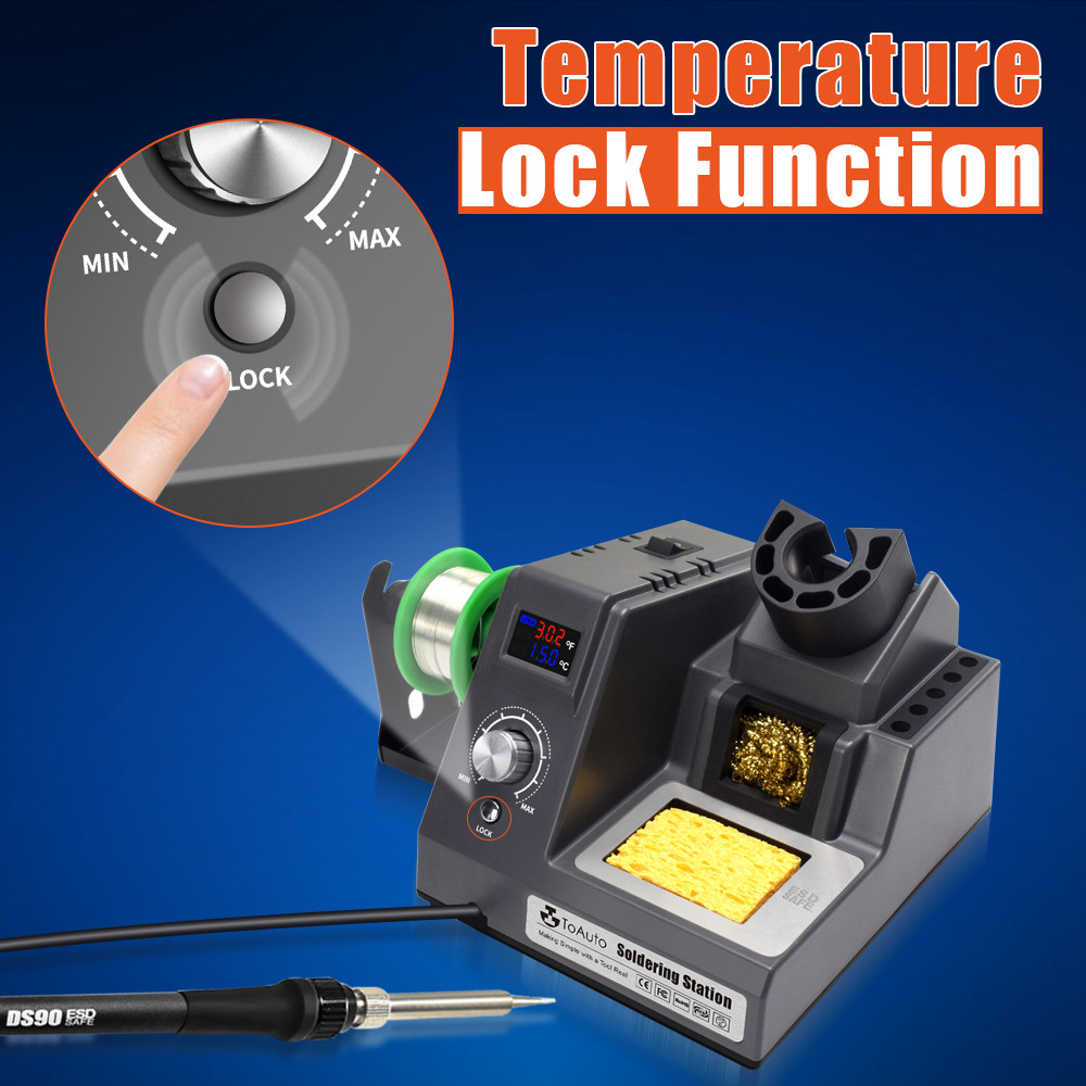 110V SMD Rework Soldering Iron Station Kit Desoldering Repair Tool LED Display