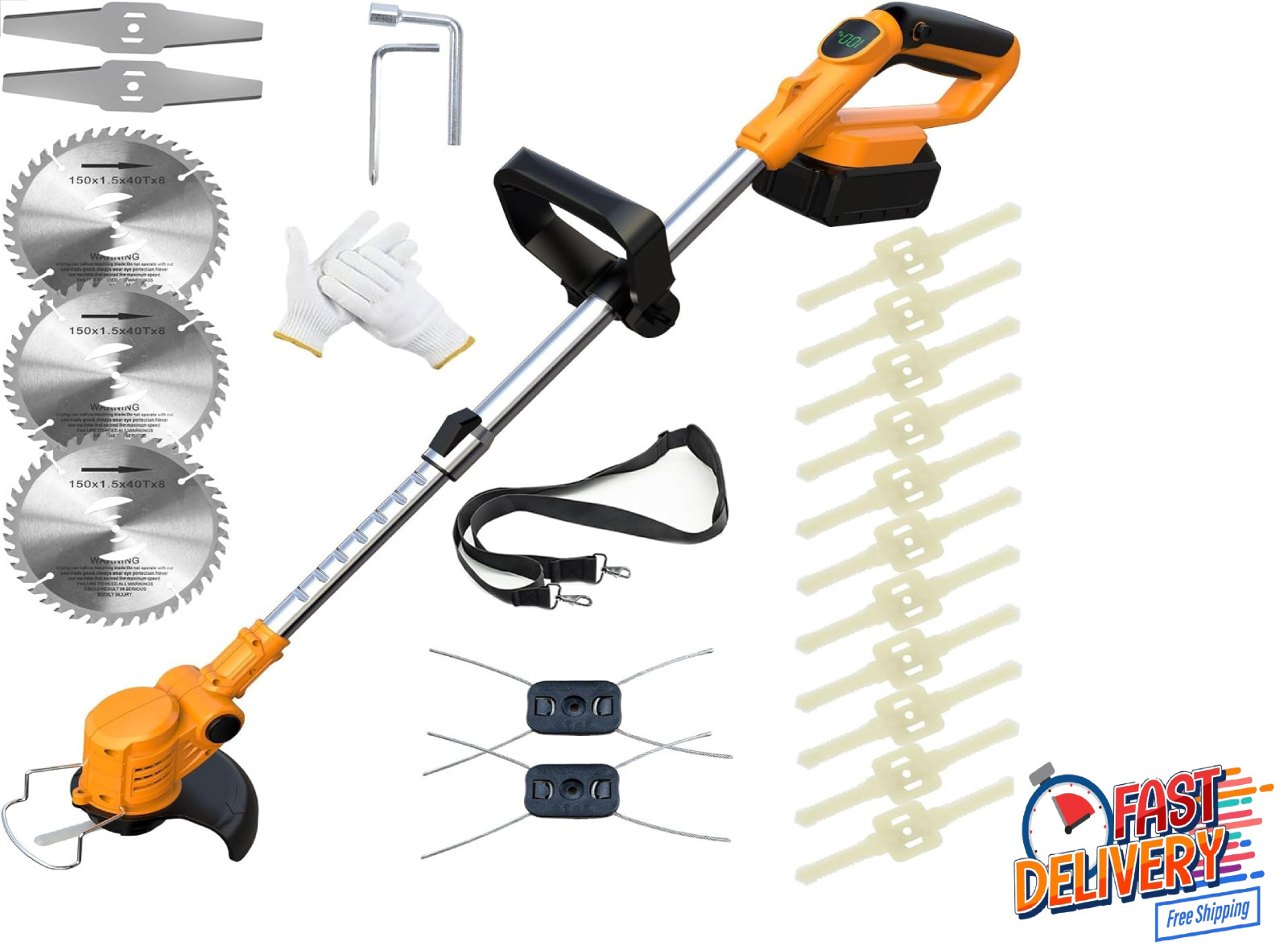 Cordless Weed Wacker for Dewalt 20V MAX 4-in-1 Weed Eater High Power Trimmer
