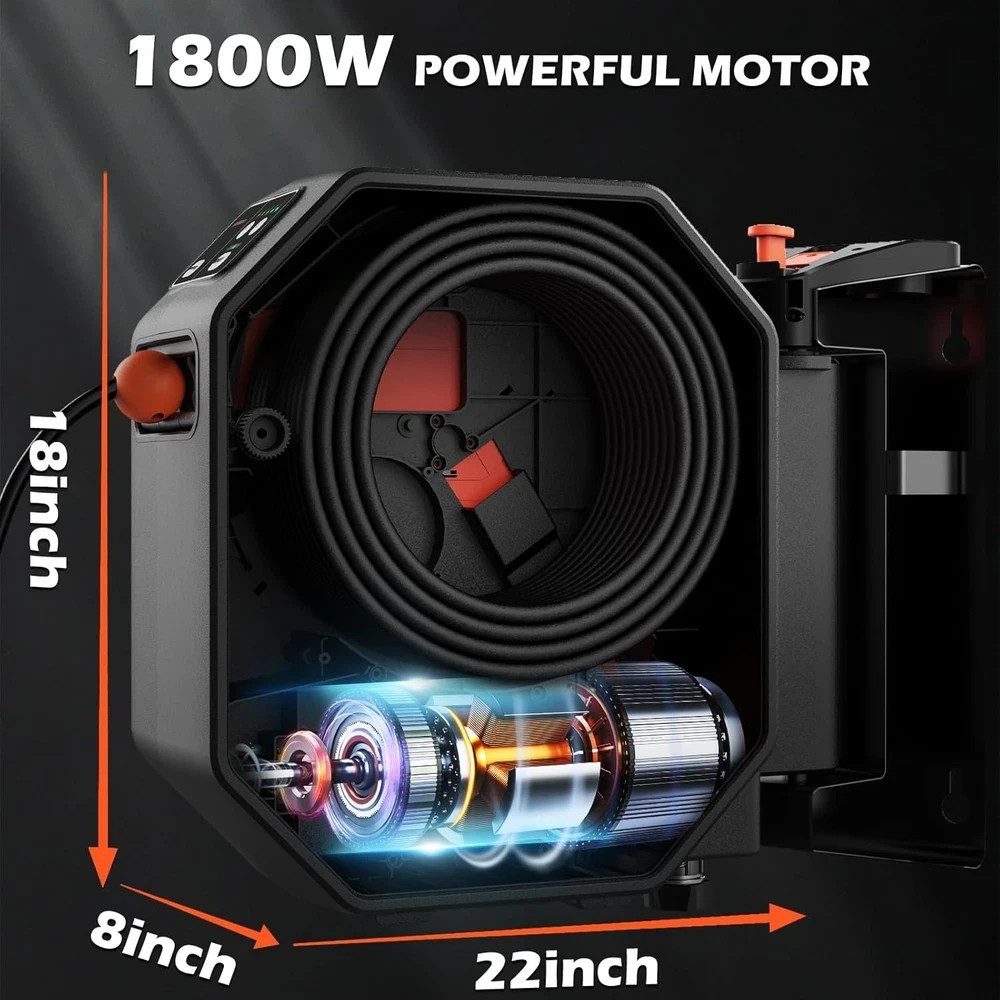 5000PSI GFCI Pressure Washer – 100FT Hose, Foam Cannon & 5 Nozzles