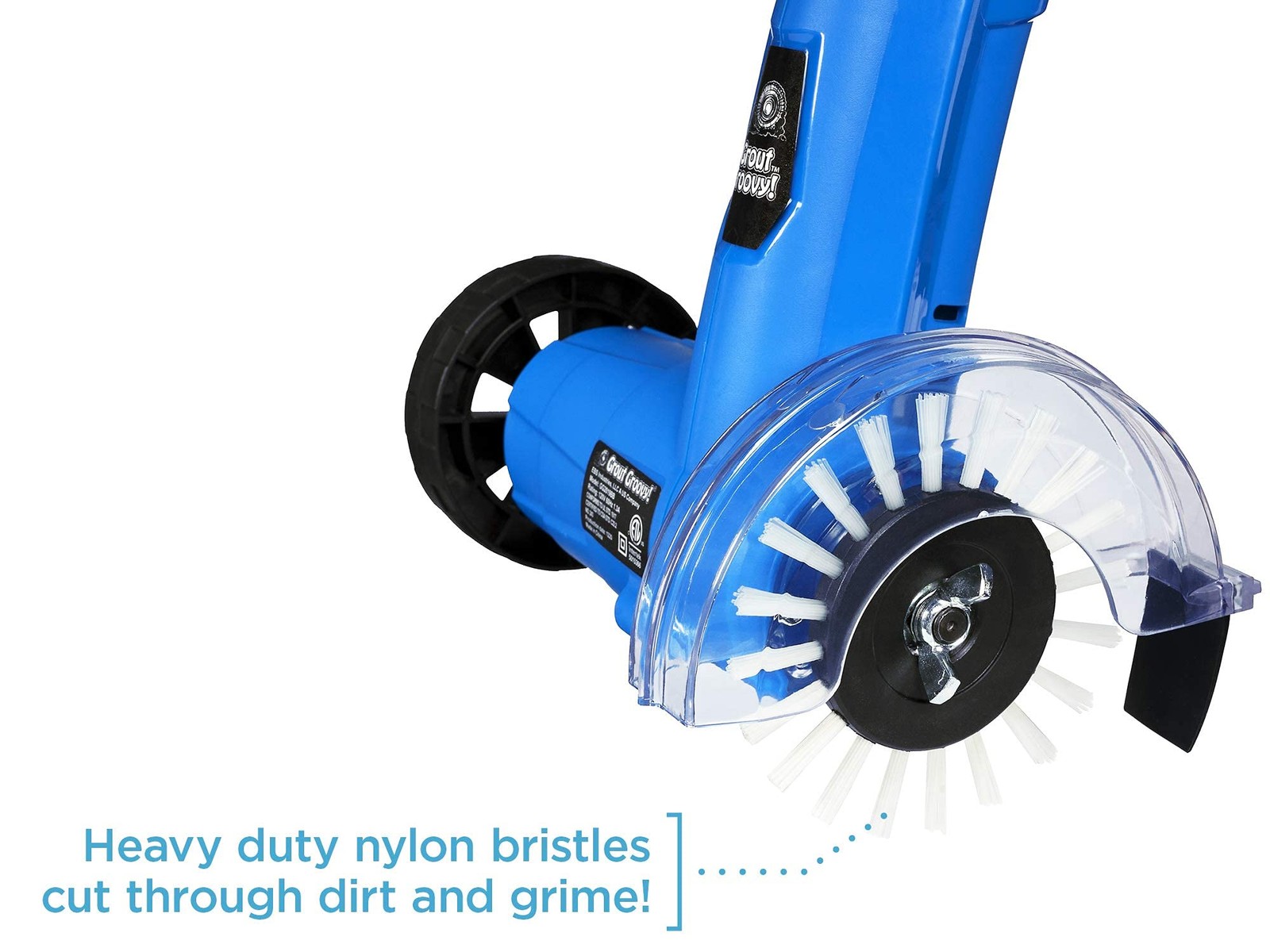 Grout Groovy! Electric Stand-Up Grout Cleaning Machine for Tile Floors & Bathroo