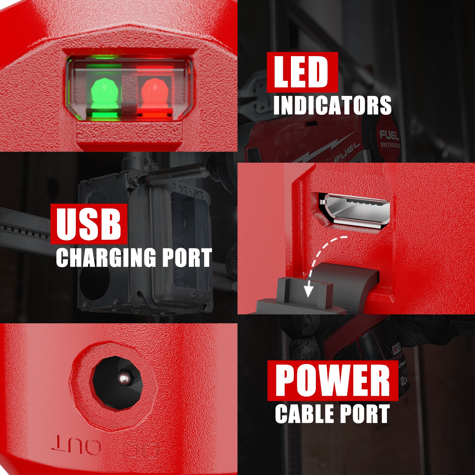USB Power Source for Milwaukee M12 12V USB Battery Charger Portable Power Supply