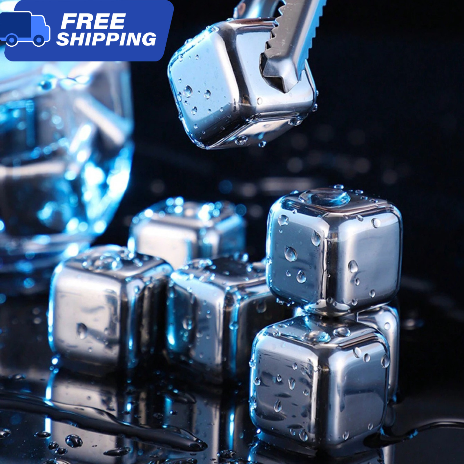 Stainless Steel Ice Cubes Reusable Ice Stones For Fast Cooling Metal Ice Cubes