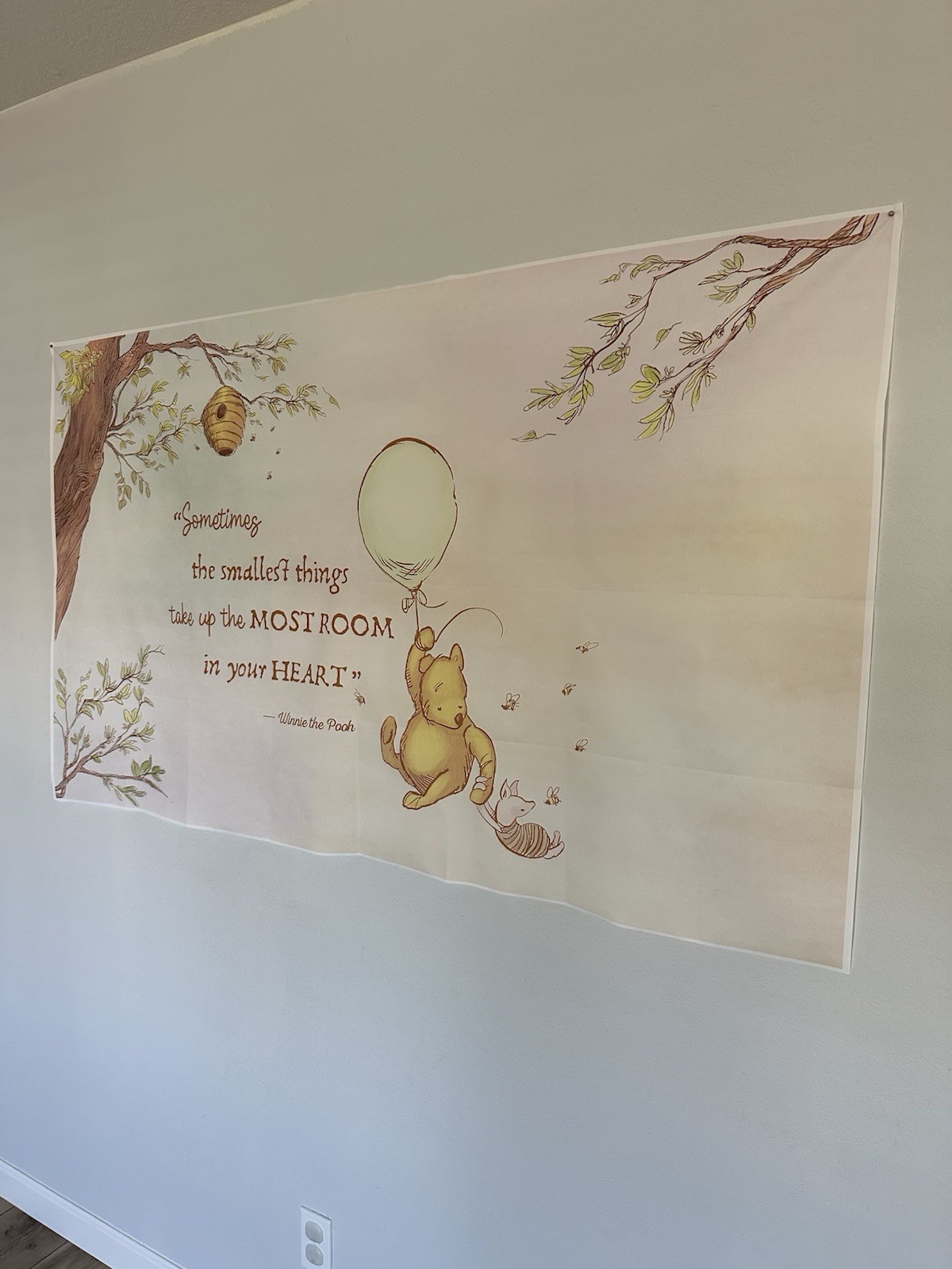 Classic Vintage Pooh Bear Multicolor Party Backdrop Banner Quote 5×3 ft