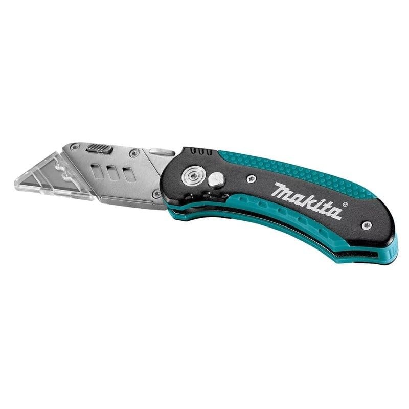 Makita Quick Change Folding Utility Knife Heavy Duty Compact Blade Storage