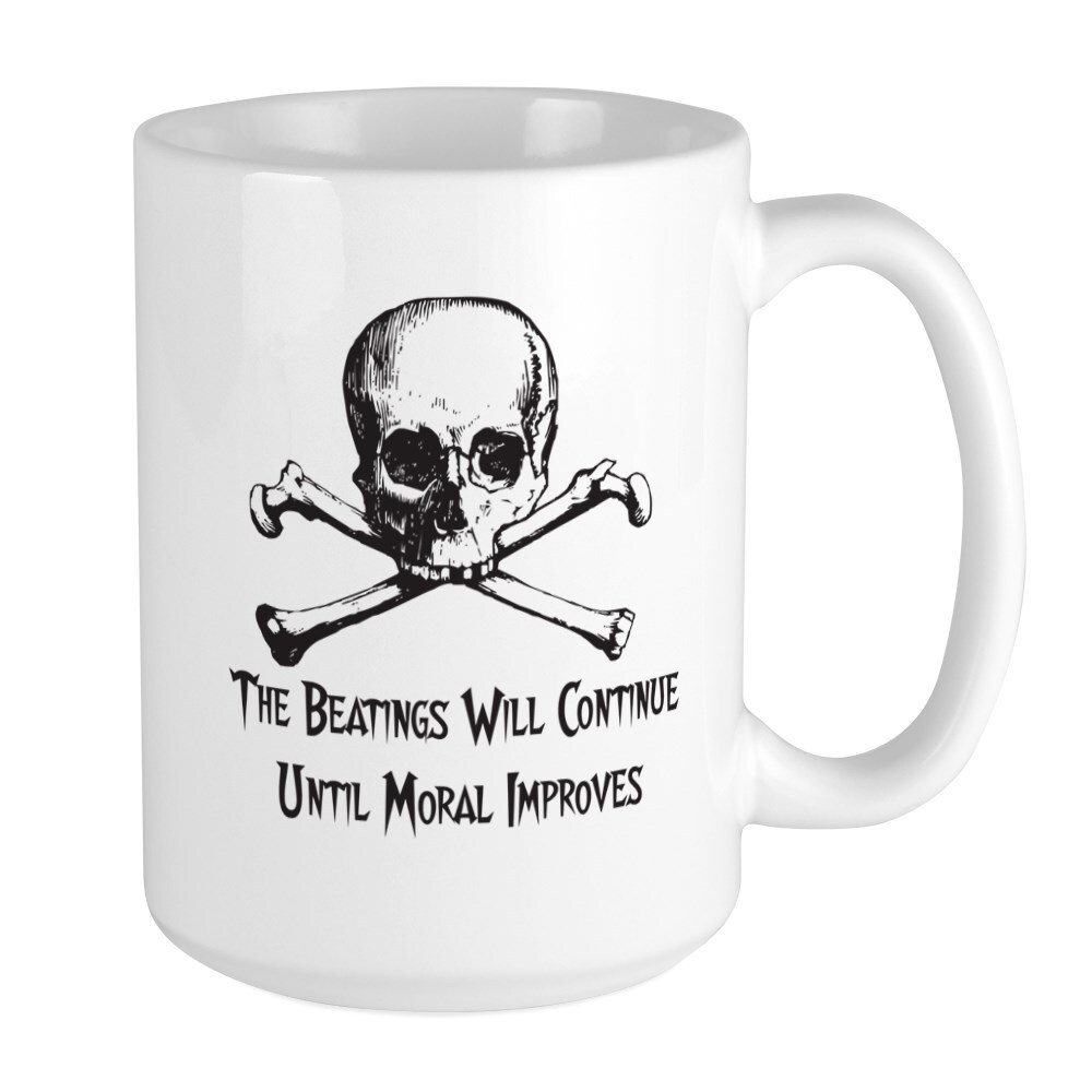 CafePress The Beatings Will Continue Large Mug (540540245)