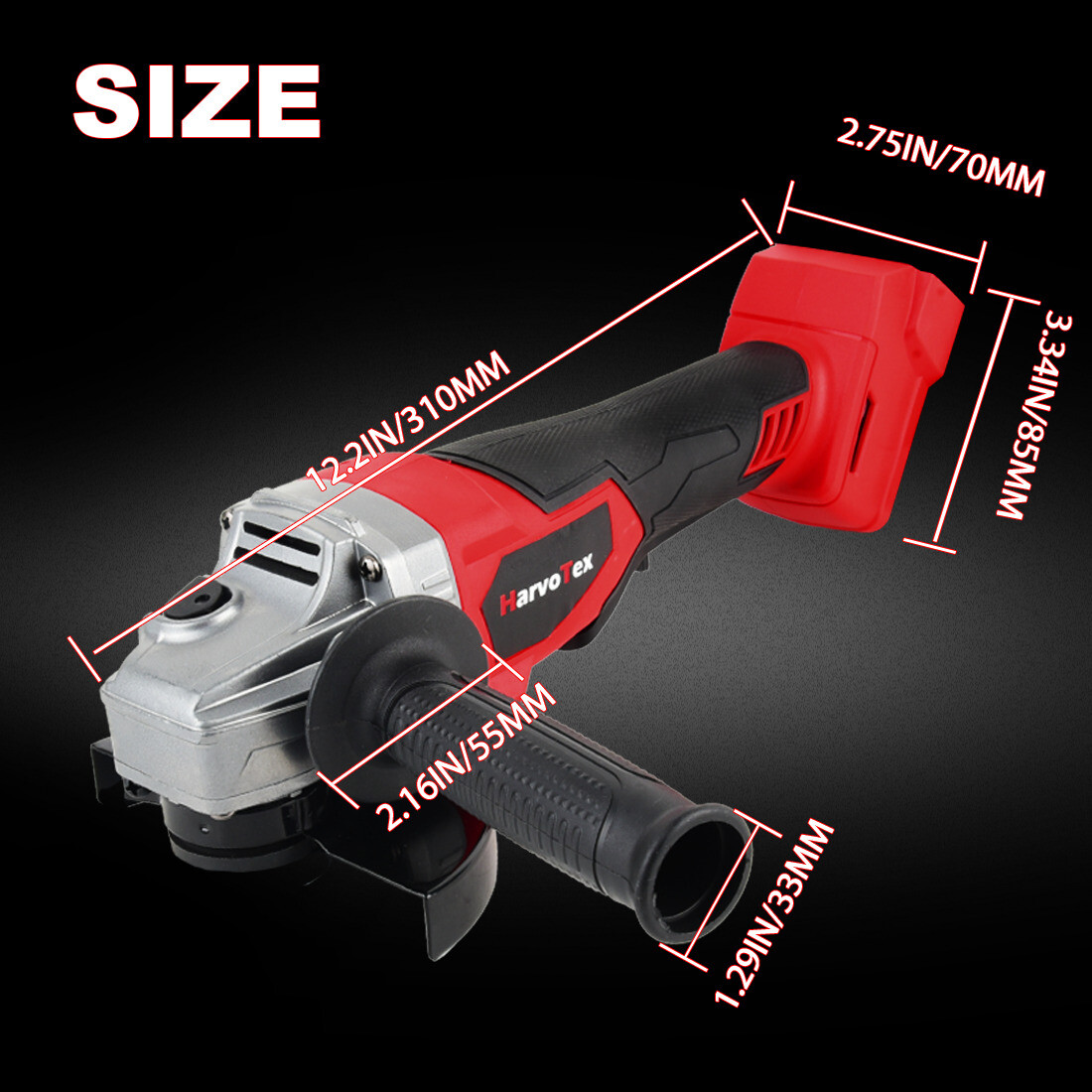 Cordless 4-1/2 Power Angle Grinder for Milwaukee 18V Battery Brushless 11000 RPM