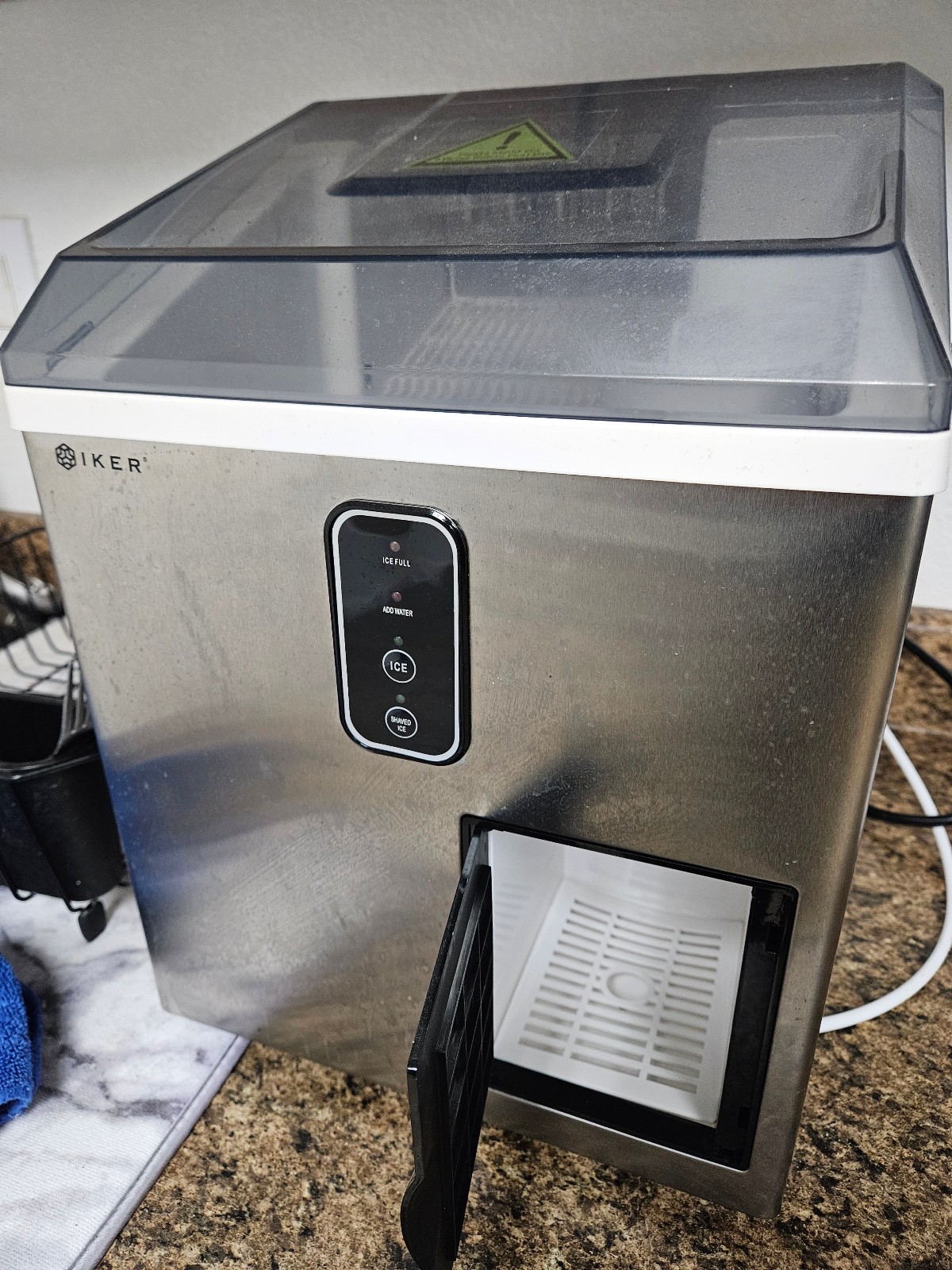 2-in-1 IKER Countertop Ice Maker & Shaver Machine 33lbs/24hrs