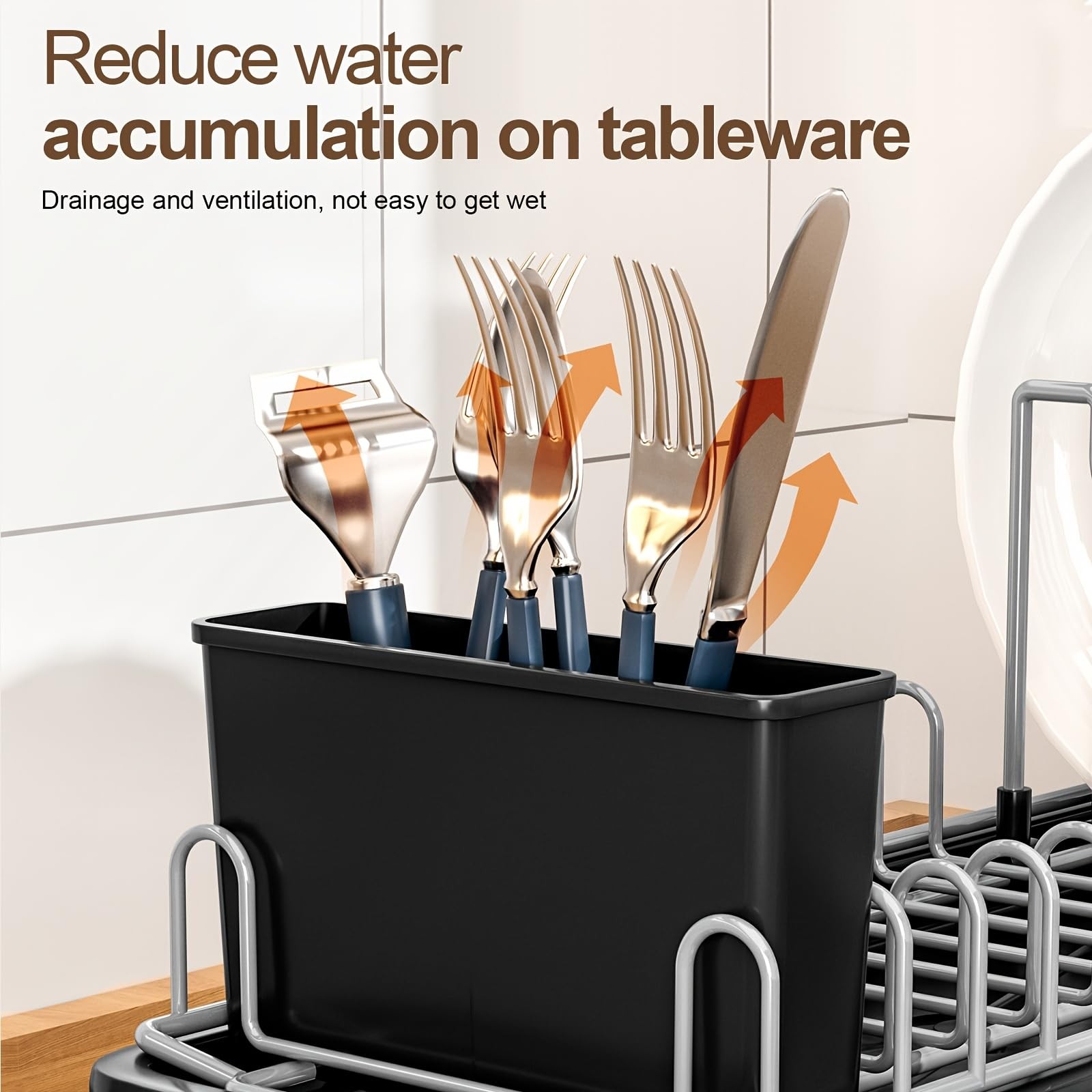 liucocotos Compact Dish Drying Rack for Countertop, Small-Sized Small, Black