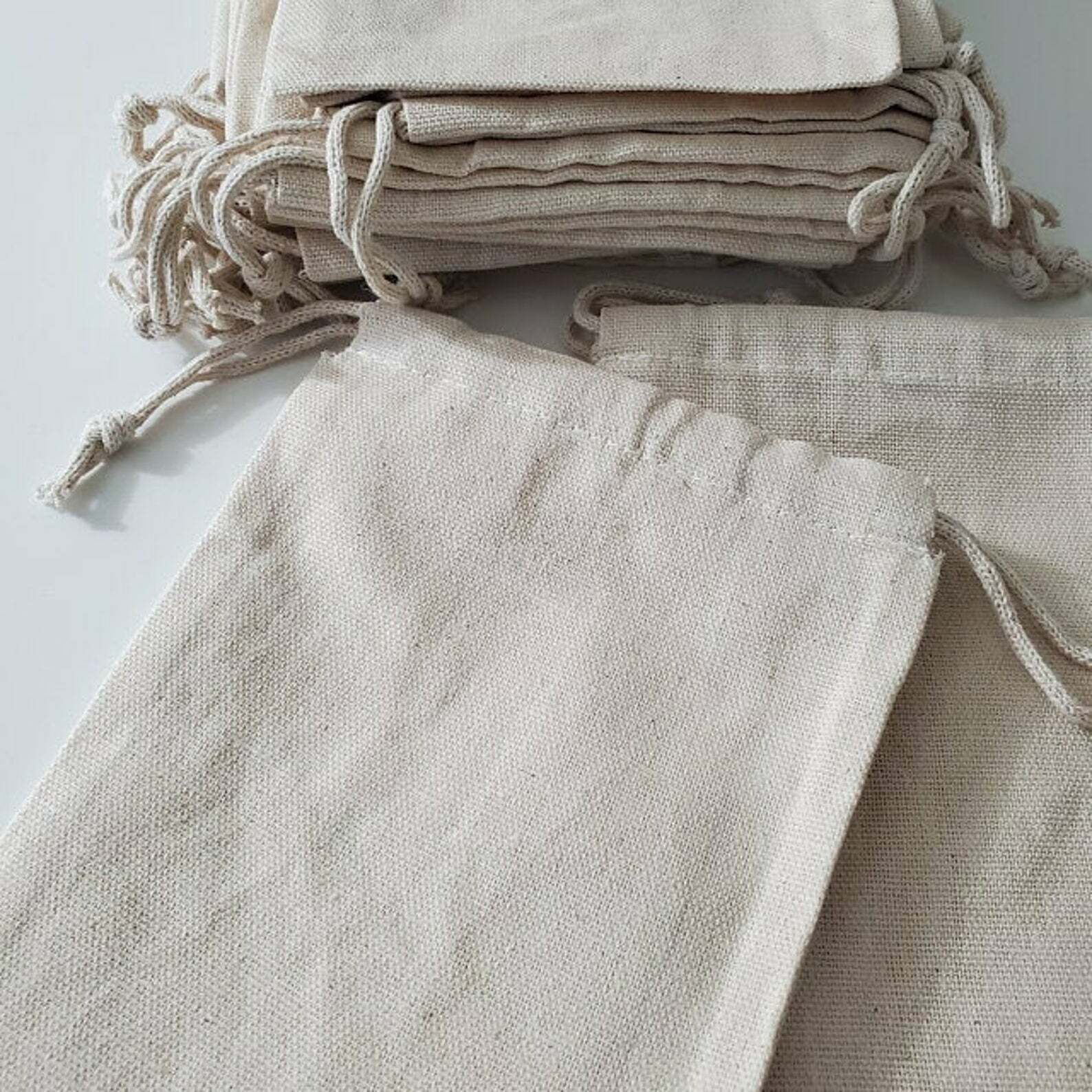 Biglotbags – Premium Canvas Cotton Double Drawstring Reusable Muslin Bags