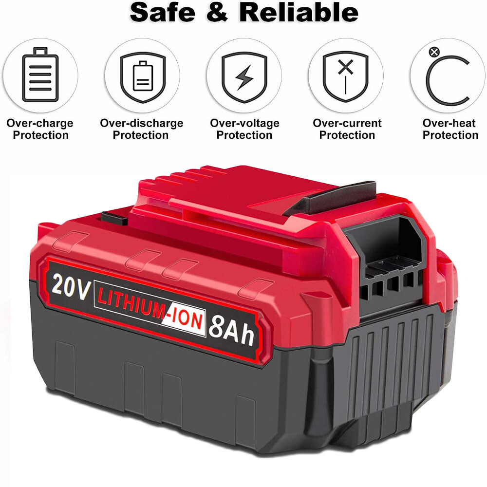 1-10X for PORTER CABLE 8.0Ah Lithium-Ion Battery 20V Max PCC680L PCC685L/Charger
