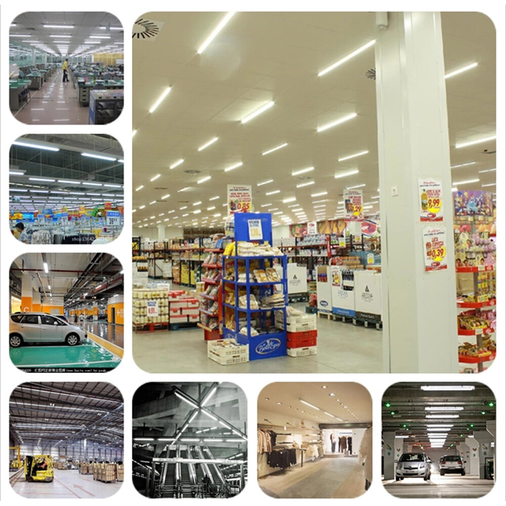 8ft Linkable Led Shop Light Fixture, T8 Integrated 8 Foot Led Tube Light Bulbs