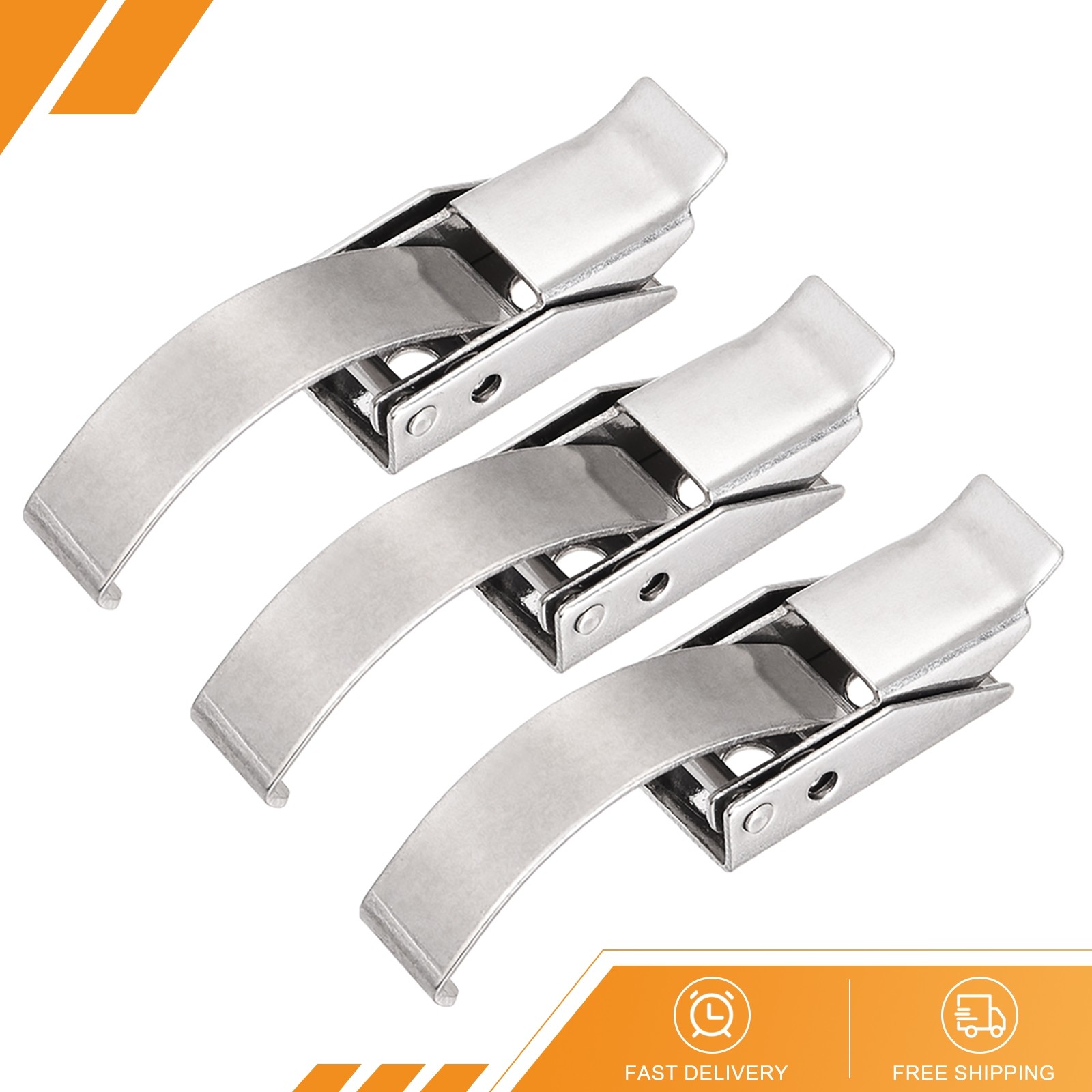 3pack 1.83 Inch 304 Stainless Steel Draw Toggle Latch with Spring Steel Hook