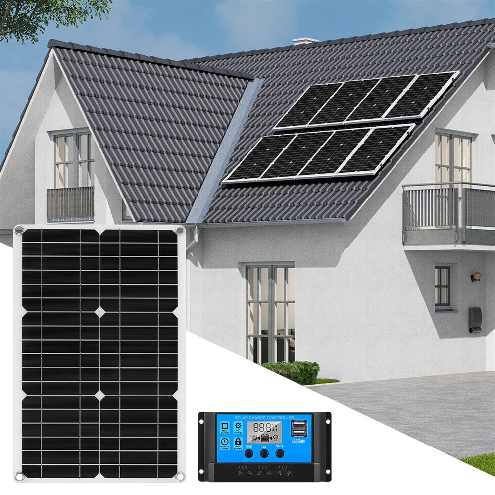 400W Watt Flexible Solar Panel 12V Mono Home RV Rooftop Camping Off-Grid Power