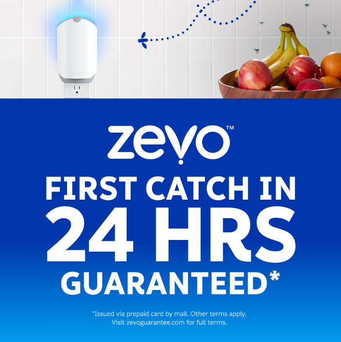 2 Pack Zevo Flying Insect Indoor Fly Trap Full Size: Easy, Mess-Free Solution –