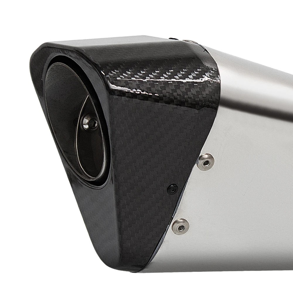 Universal Motorcycle Exhaust System Carbon Tip Muffler Interface for for Brock