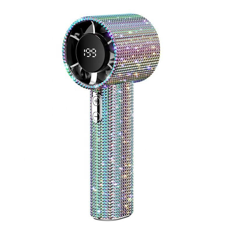 Portable Handheld Turbo Fan – Fashion Full Diamond 1800mAh