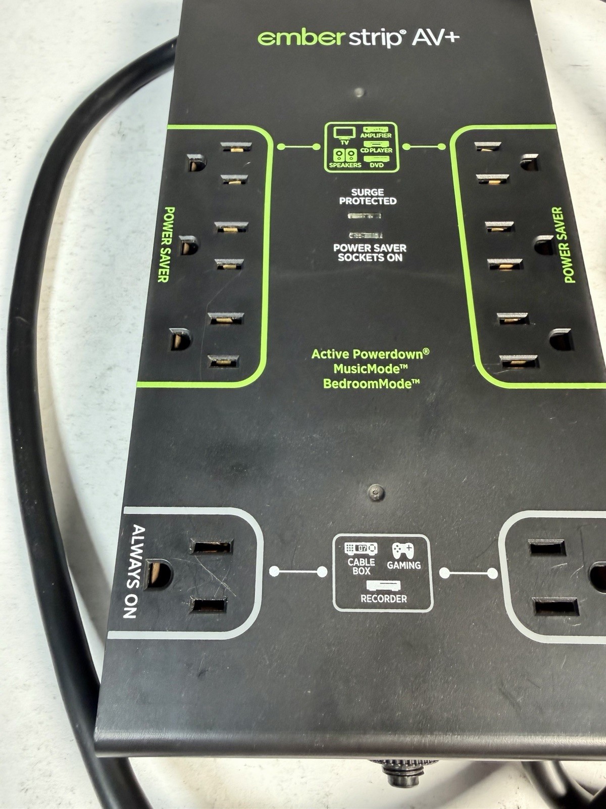 Emberstrip AV+ Smart Surge Protector Power Strip Active Powerdown Tested