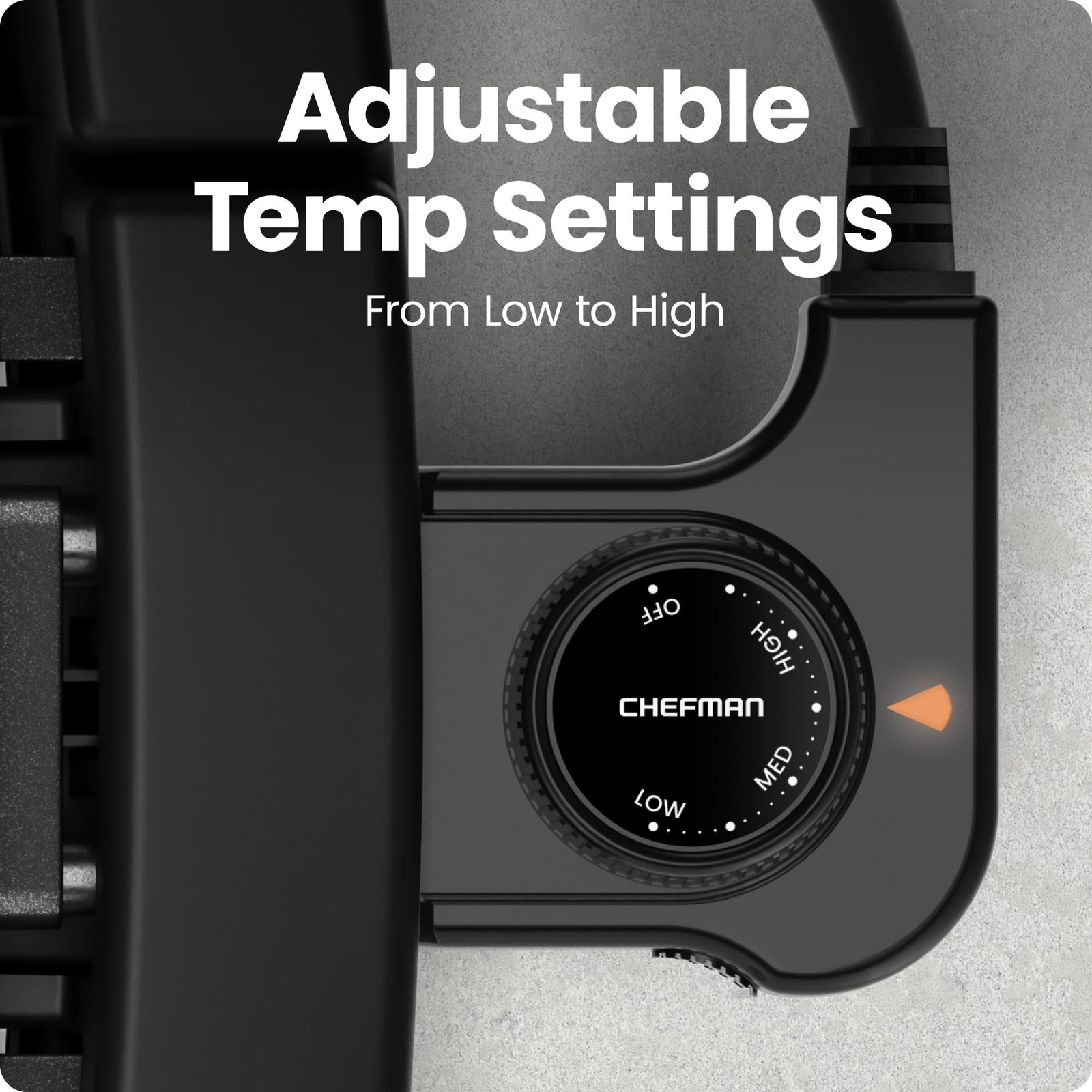 Chefman RJ23-SPG-SS Smokeless Indoor Electric Grill with Adjustable Temperature