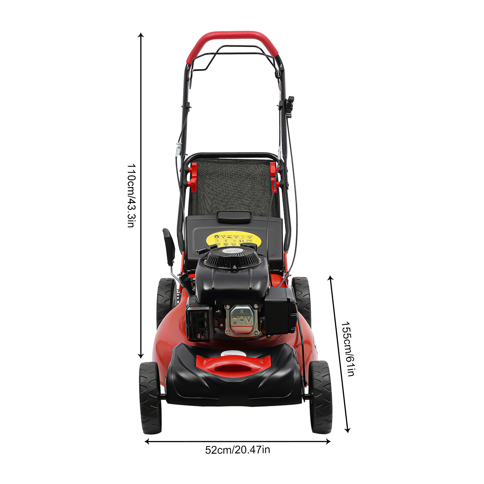 Self-Propelled Gas Powered Lawn Mower with Bagger with 4-Stroke Engine 20” 140CC
