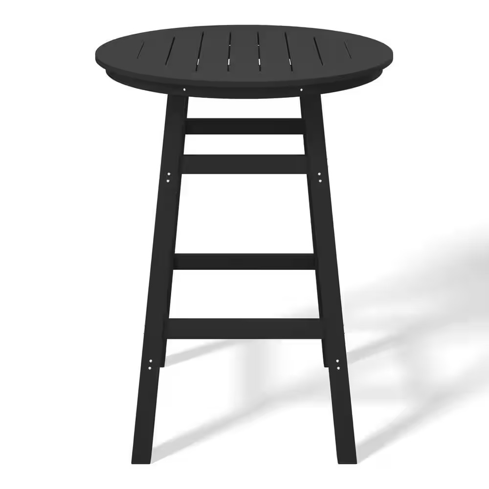 Laguna 35 In. round HDPE Plastic All Weather Bar Height High Top Bistro Outdoor