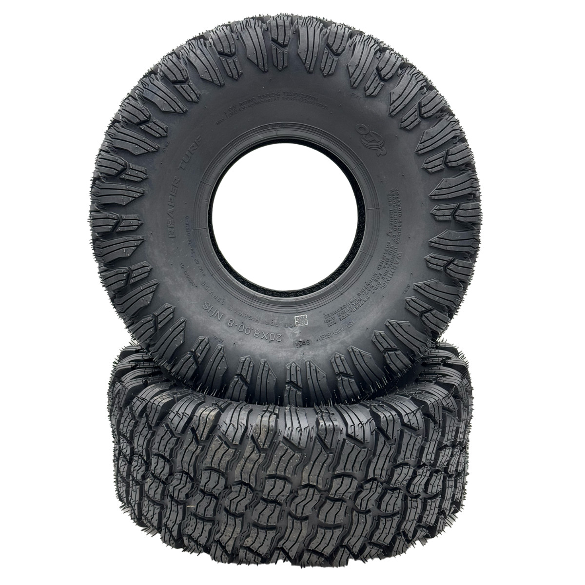 Set of 2 – 20×8.00-8 4-Ply Reaper Turf Tire