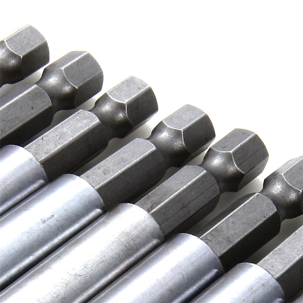 10Pcs Compact Magnetic Bit Tip Extensions Holder 1/4 Hex Shank Drive Guide US