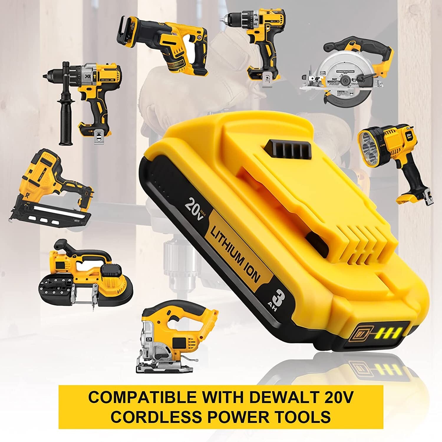 For Dewalt DCB203 20V Max Batteries 2.0Ah Lithium Ion 20 Volt DCB203-2 /Charger