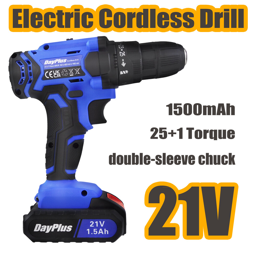 21-Volt drill 2 Speed Electric Cordless Drill/Driver Screwdriver Bits Set -Cheap
