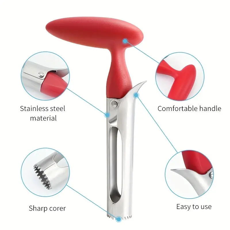 Fruit Apple Corer Pear Tools Stainless Steel Kitchen Twist Easy Core Remover US