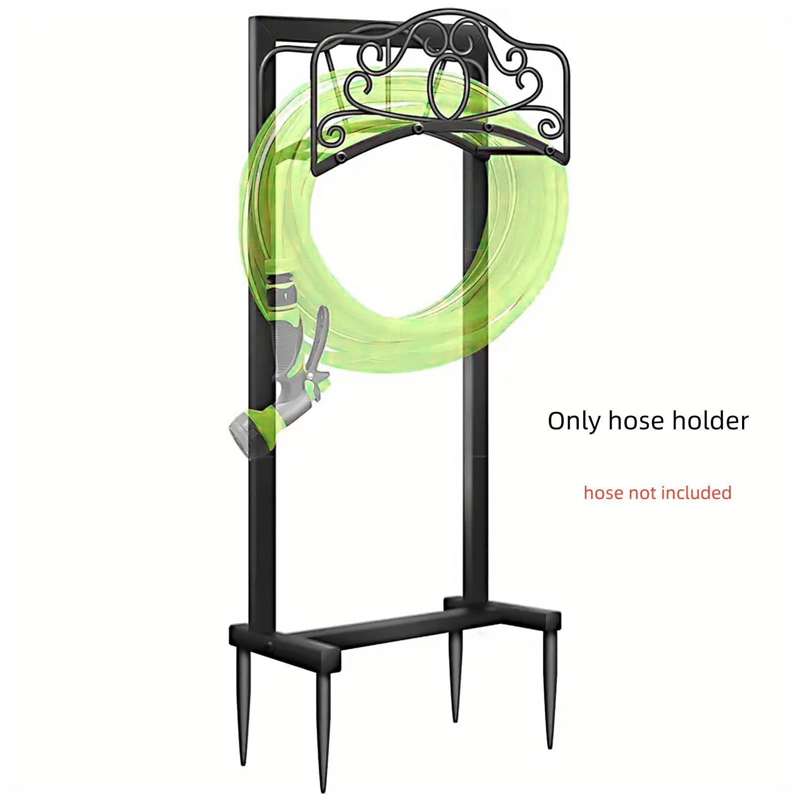 3 Types — 41.5″ Detachable Metal Garden Hose Holder Hanger Freestanding 4 Spikes