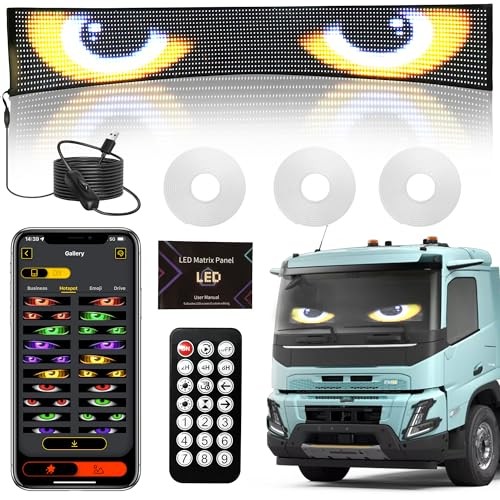 52×7.48Inch Devil Eyes for Windshield, LED Eyes Lights for 52in*7.48in-1pcs
